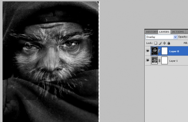 Creation of owl man: Step 2